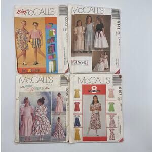 Girls Sewing Pattern 10 Lot Alicyn Flower Girl Party Sun Dress Kids Sizes 6-10